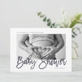 モダンカスタムPhoto Virtual Baby Shour 招待状 (スタンド正面)