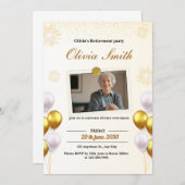 モダンカスタムPhoto Zazzle退職招待状 招待状 (正面/裏面)