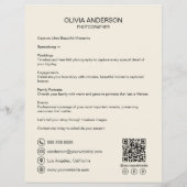 モダンカスタムQRクリームフォトグラファー事業 チラシ (裏面)