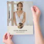 モダンカスタムQRクリームフォトグラファー事業 チラシ (手)