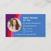 モダンカスタムQRコード写真 |お客様との接続 名刺 (正面)