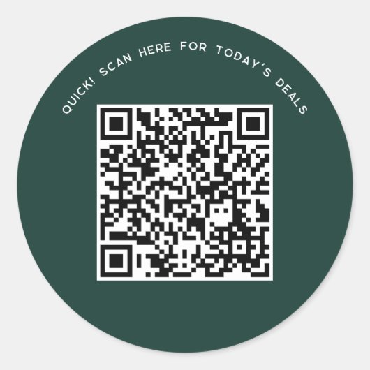 モダンカスタムQRコード業務マーケティング ラウンドシール (正面)