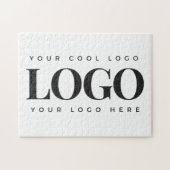 モダンカスタムRectangle Business Logo Company ジグソーパズル (横)
