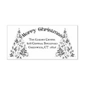 モダンカスタムScript Botanical Christmas Tree セルフインキングスタンプ (デザイン)