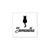 モダンカスタムScript Name Cat ラバースタンプ (インプリント)