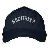 モダンカスタムSECURITYテキスト 刺繍入りキャップ (正面)