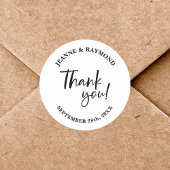 モダンカスタムThank Youスクリプト結婚式の引き出物 ラウンドシール