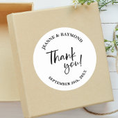 モダンカスタムThank Youスクリプト結婚式の引き出物 ラウンドシール