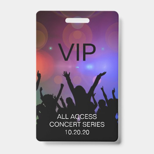 モダンカスタムVIPオールアクセスコンサートパス バッジ (正面)