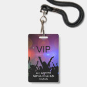 モダンカスタムVIP All Access Concert Pass バッジ (ストラップ付き表面)