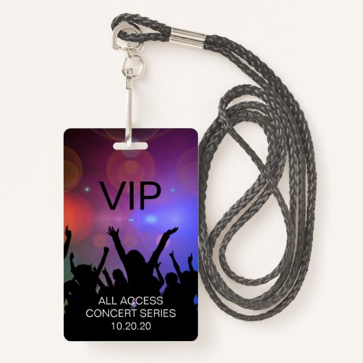 モダンカスタムVIP All Access Concert Pass バッジ (正面ランヤード)