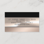 モダンカッコいいエレガントプロフェッショナルストライプの 名刺 (裏面)