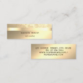 モダンカッコいいエレガントプロフェッショナル金ゴールド スキニー名刺 (正面/裏面)