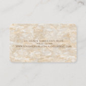 モダンカッコいいエレガント大理石ブラック、金ゴールド、はさみ 名刺 (裏面)