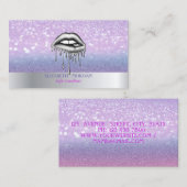 モダンカッコいいグリッター《写真》ぼけ味グラデーションリップ名刺 名刺 (正面/裏面)