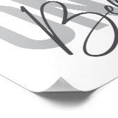 モダンカッコいいシンプルタイポグラフィのみ信じ ポスター (角)