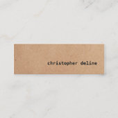 モダンカッコいいシンプル紙 スキニー名刺 (正面)