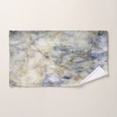 モダンカッコいいトレンディーブルーマーブルストーン模様 バスタオルセット (ハンドタオル)