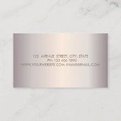 モダンカッコいいバラ金ゴールドエレガント、金ゴールドサークルLotus 名刺 (裏面)