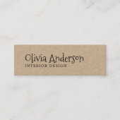 モダンカッコいいミニマルKraft内装デザイン スキニー名刺 (正面)