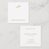 モダンカッコいいモノグラムの頭が切れるテンプレート スクエア名刺 (正面/裏面)