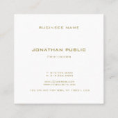 モダンカッコいいモノグラムの頭が切れるテンプレート スクエア名刺 (裏面)