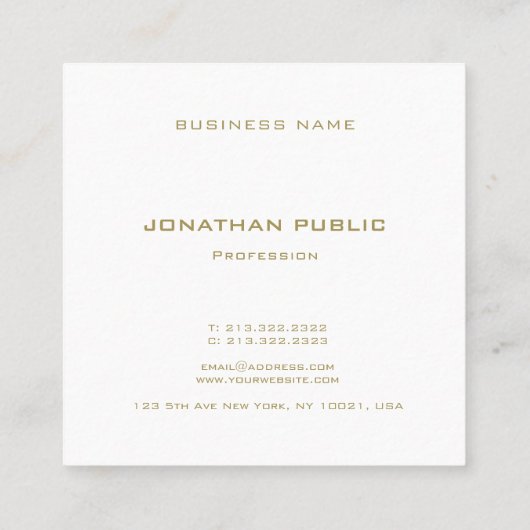 モダンカッコいいモノグラムの頭が切れるテンプレート スクエア名刺 (裏面)