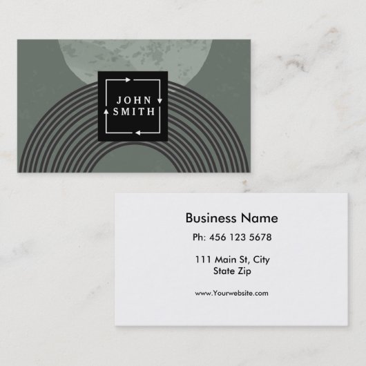 モダンカッコいい抽象芸術 名刺 (正面/裏面)