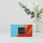 モダンカッコいい数々の色抽象芸術 名刺 (スタンド正面)