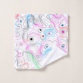 モダンカッコいい木目 バスタオルセット (ウォッシュタオル)