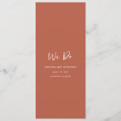モダンカッパー シンプルウェディング メニュー (裏面)