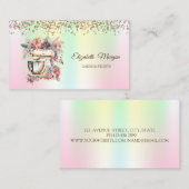 モダンカップケエレガントーキ、スイーツ、ベーカリーホログラフィック 名刺 (正面/裏面)