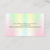 モダンカップケエレガントーキ、スイーツ、ベーカリーホログラフィック 名刺 (裏面)
