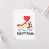モダンカップル パンとウィーナー好きカスタム カード (正面/裏面インサイチュ)