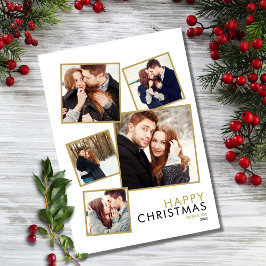 モダンカップル 5枚の写真コラージュ クリスマス