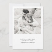 モダンカトリック写真B&Wクロス結婚ズ 招待状 (裏面)