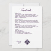 モダンカトリック教会パープルイン結婚ワン 招待状 (裏面)