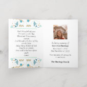 モダンカトリック葬儀記念祈りの言葉カード 箔グリーティングカード (内側レイダウン)