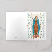 モダンカトリック葬儀記念祈りの言葉カード 箔グリーティングカード (外側レイダウン)