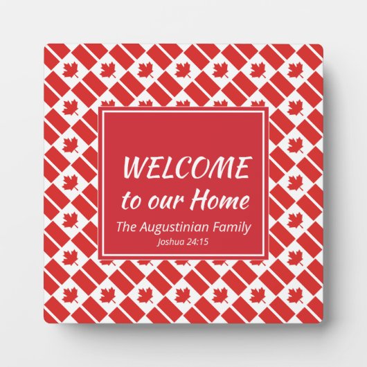 モダンカナダカスタマイズ聖なる書物、 経典歓迎 フォトプラーク (正面)