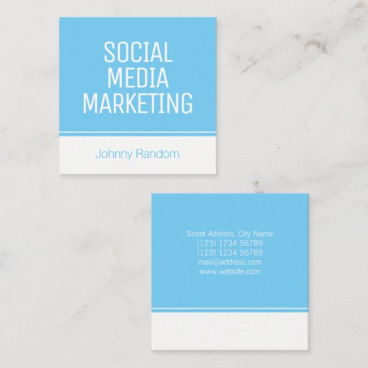 モダンカバーを立てて下さい スクエア名刺 (正面/裏面)