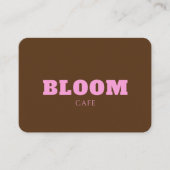 モダンカフェビジネスカードデザイン 名刺 (正面)