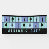 モダンカフェレストランフード用品カスタムバナー 横断幕 (横)