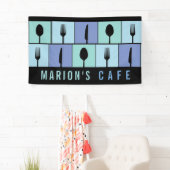 モダンカフェレストランフード用品カスタム 横断幕 (インサイチュ)