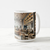 モダンカフェ水絵を描色マグカップ コーヒーマグカップ (正面右)