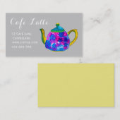 モダンカフェ茶屋ティーポット 名刺 (正面/裏面)