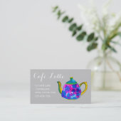 モダンカフェ茶屋ティーポット 名刺 (スタンド正面)