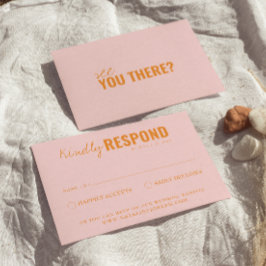 モダンカラフルおもしろいお洒落結婚レトロ 出欠カード