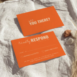 モダンカラフルおもしろいお洒落結婚レトロ 出欠カード