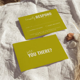 モダンカラフルおもしろいお洒落結婚レトロ 出欠カード